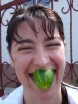 Galya with my cucumber