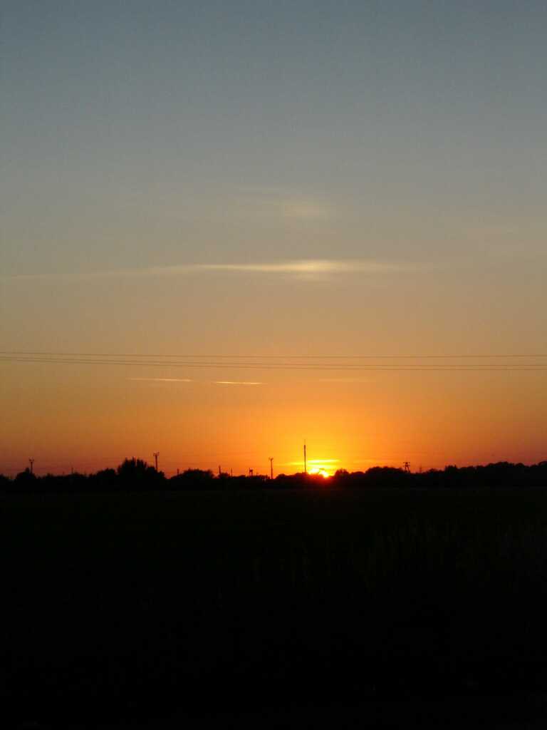 Setting sun